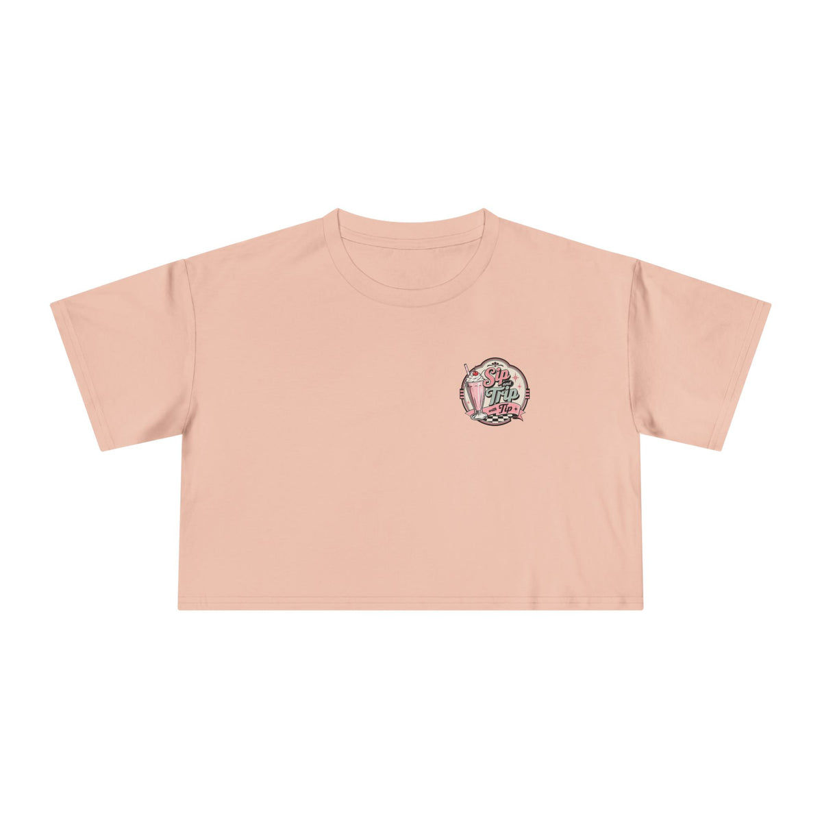 Sip Trip Vintage Diner Women's Crop Tee
