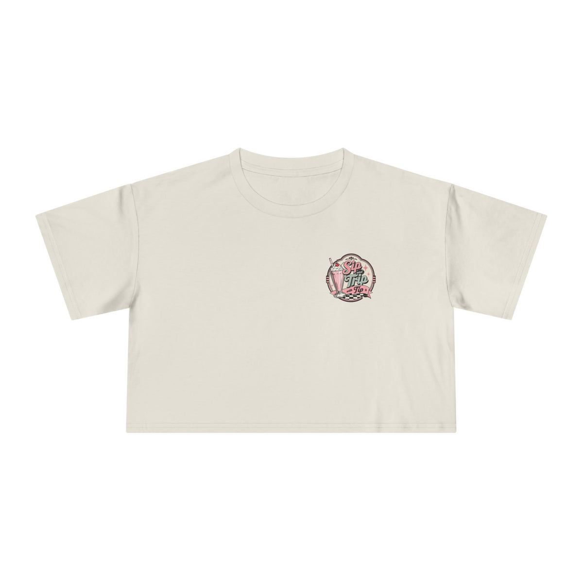 Sip Trip Vintage Diner Women's Crop Tee