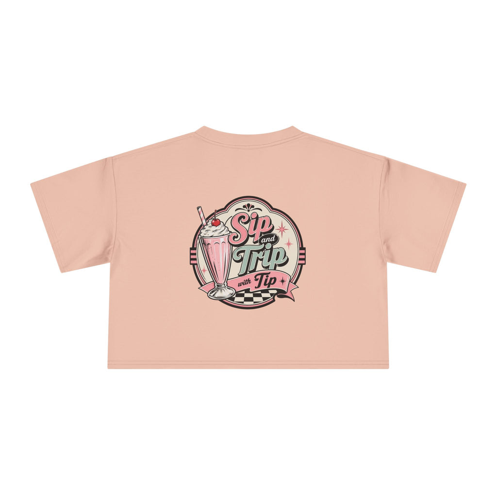 Sip Trip Vintage Diner Women's Crop Tee