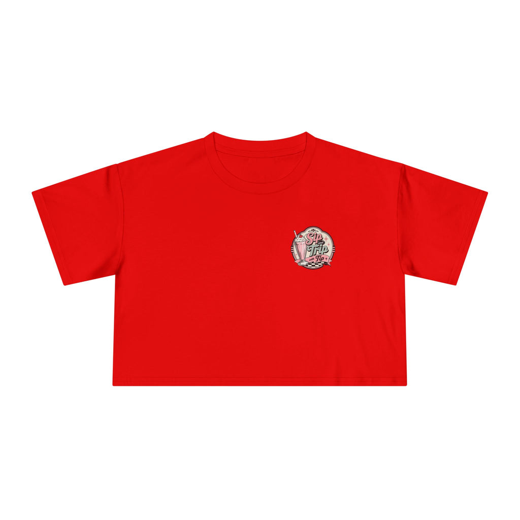 Sip Trip Vintage Diner Women's Crop Tee