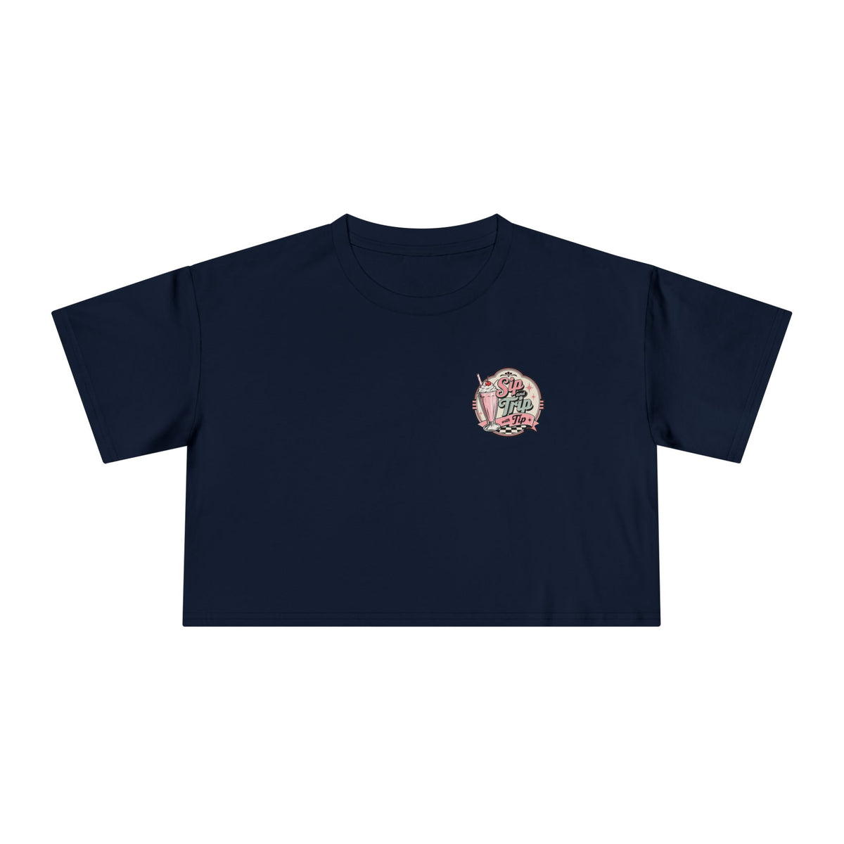Sip Trip Vintage Diner Women's Crop Tee