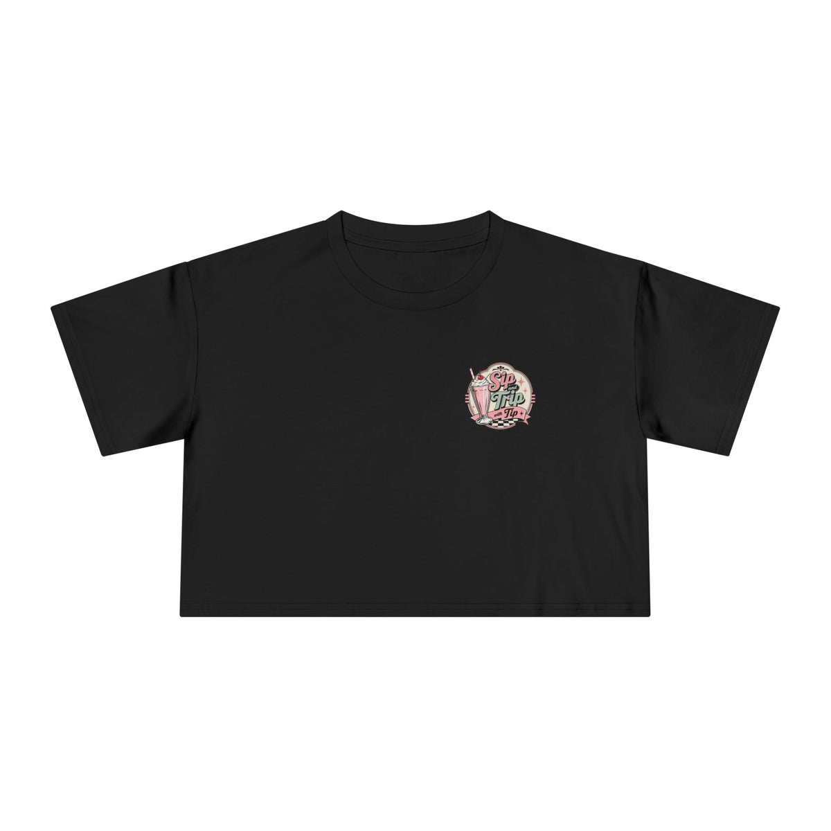 Sip Trip Vintage Diner Women's Crop Tee