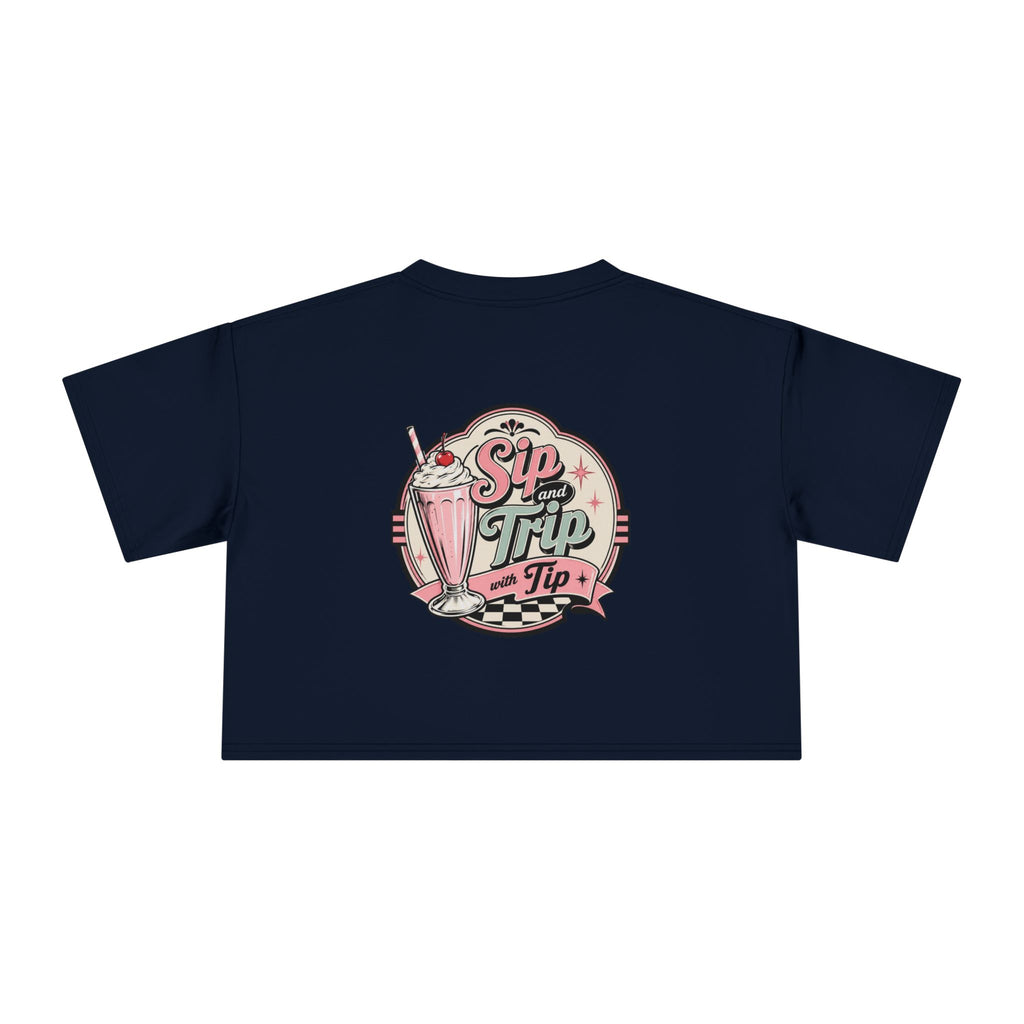 Sip Trip Vintage Diner Women's Crop Tee