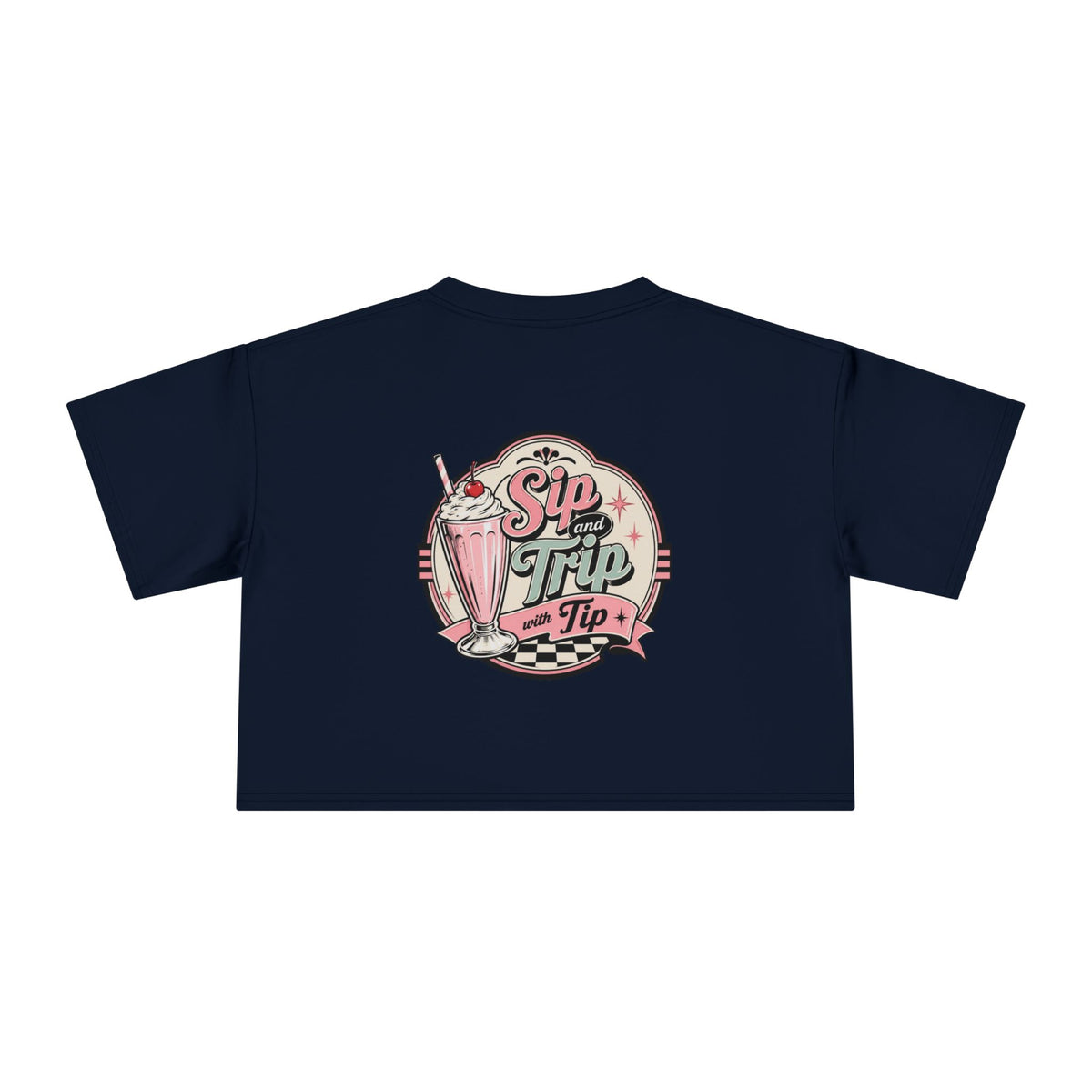 Sip Trip Vintage Diner Women's Crop Tee