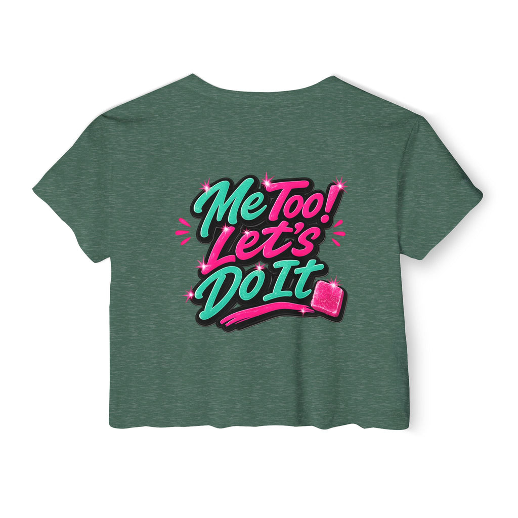 Crop Top — "Me Too! Let's Do It" Pink