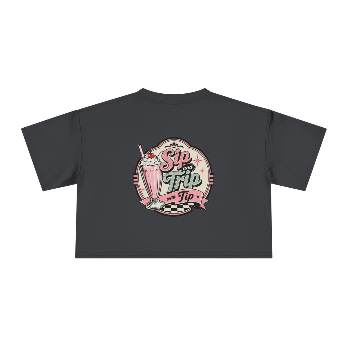 Sip Trip Vintage Diner Women's Crop Tee