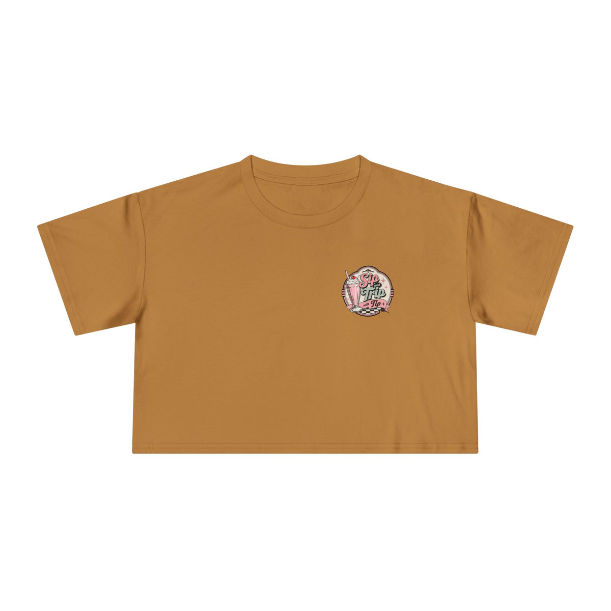 Sip Trip Vintage Diner Women's Crop Tee