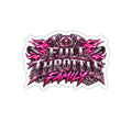 Full Throttle Family Motorcycle (Pink) Die-Cut Sticker