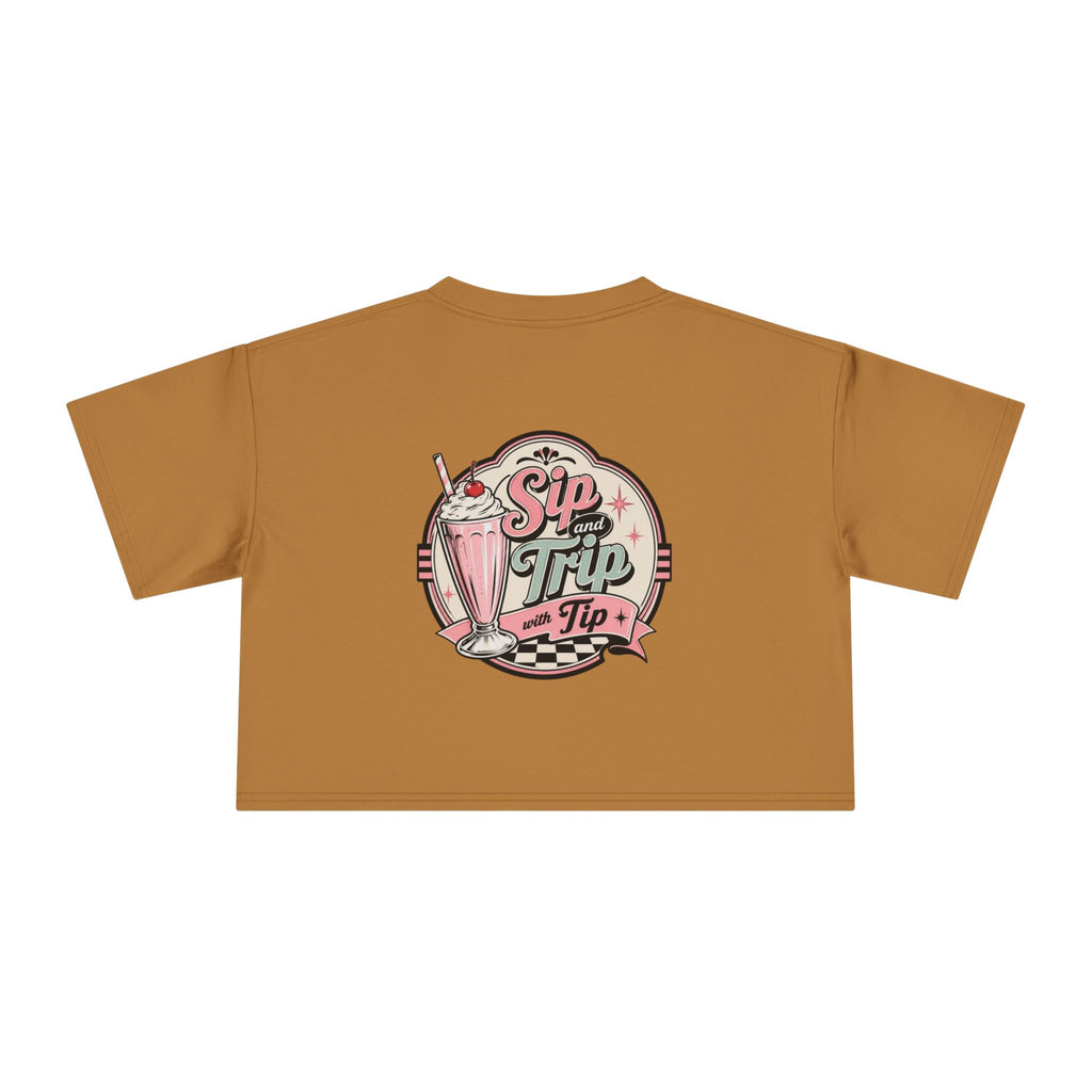 Sip Trip Vintage Diner Women's Crop Tee