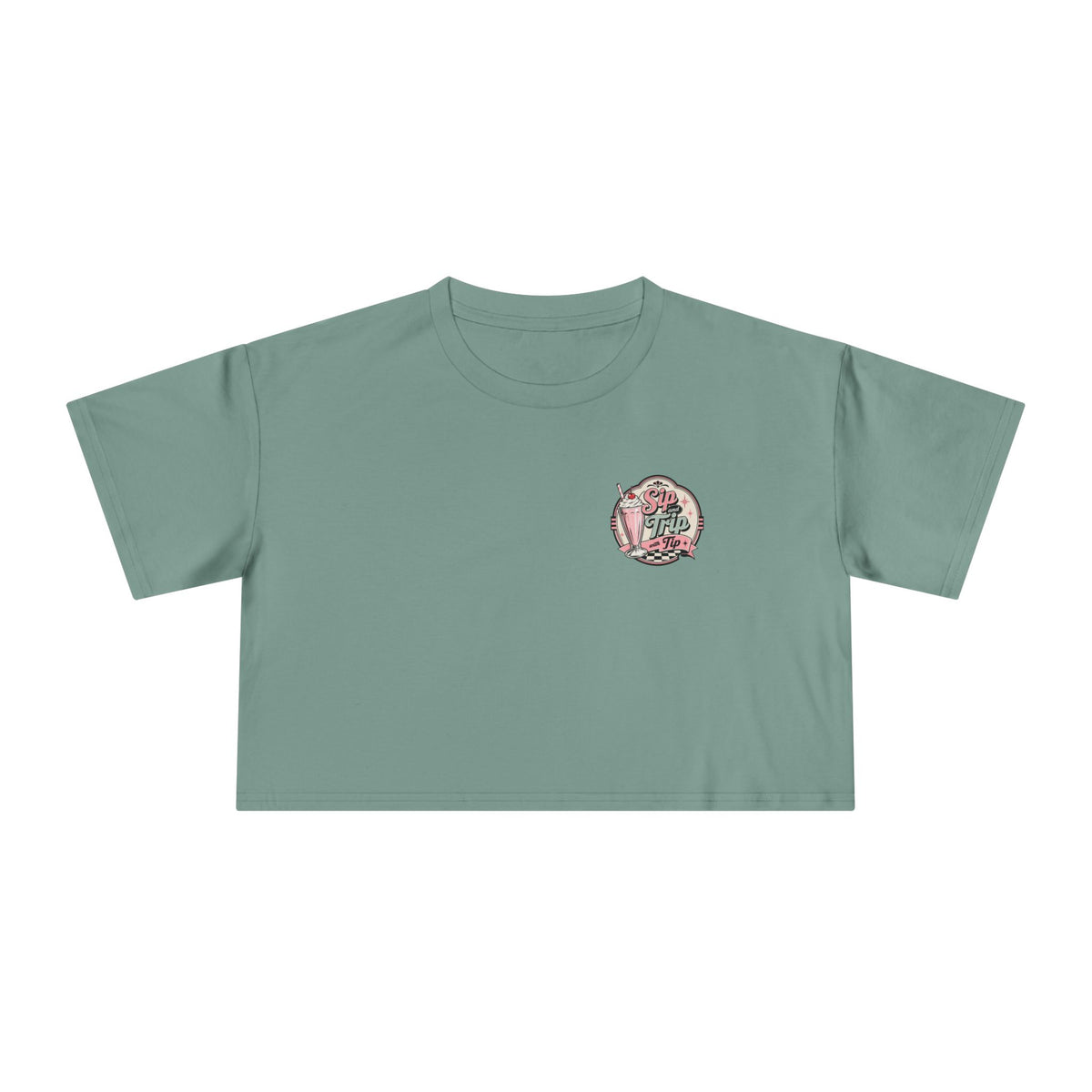 Sip Trip Vintage Diner Women's Crop Tee