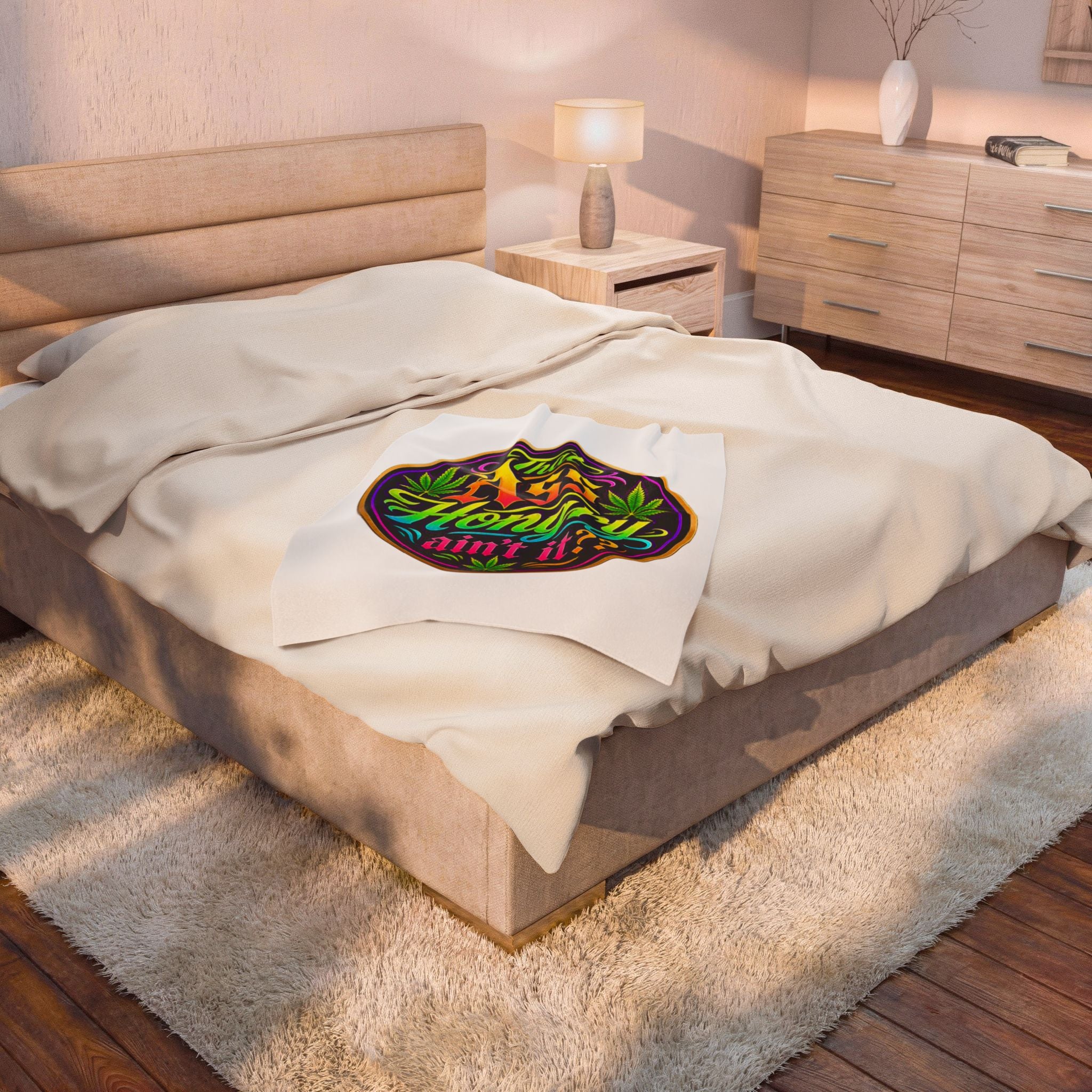 That Ass Hungry Ain't It? Velveteen Plush Blanket