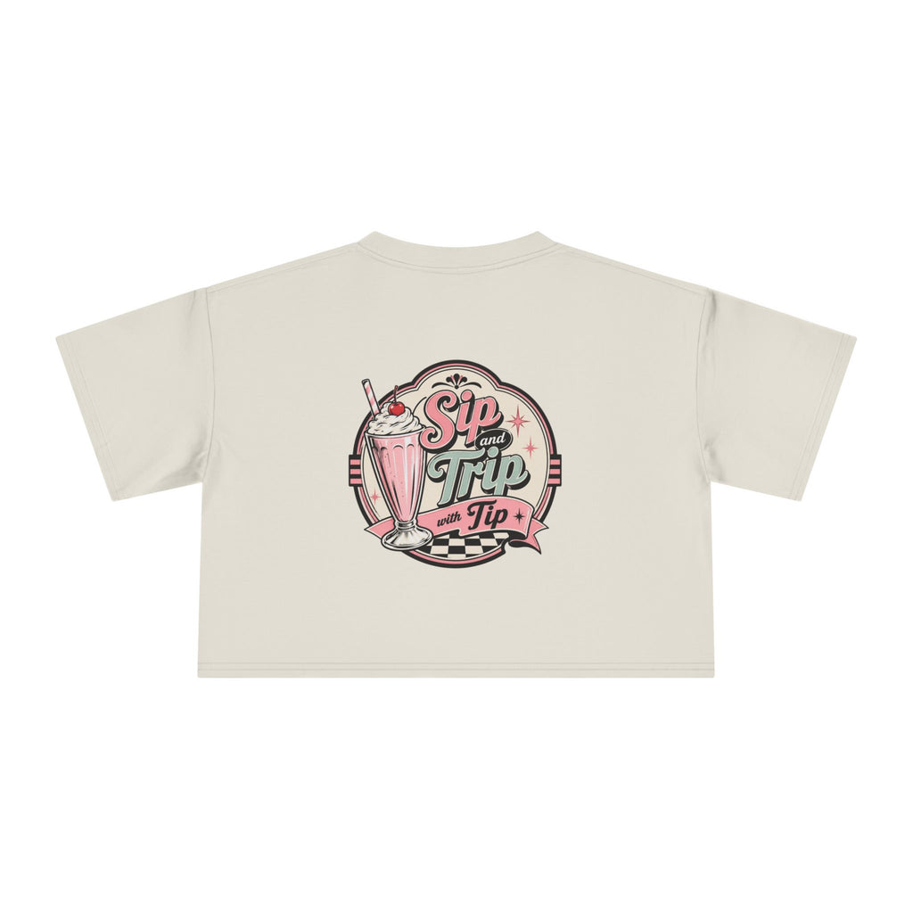 Sip Trip Vintage Diner Women's Crop Tee
