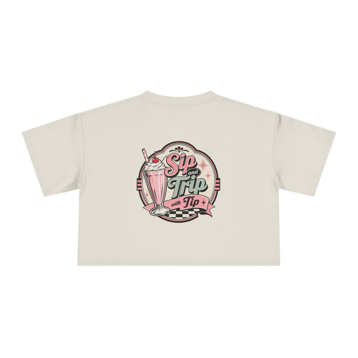 Sip Trip Vintage Diner Women's Crop Tee