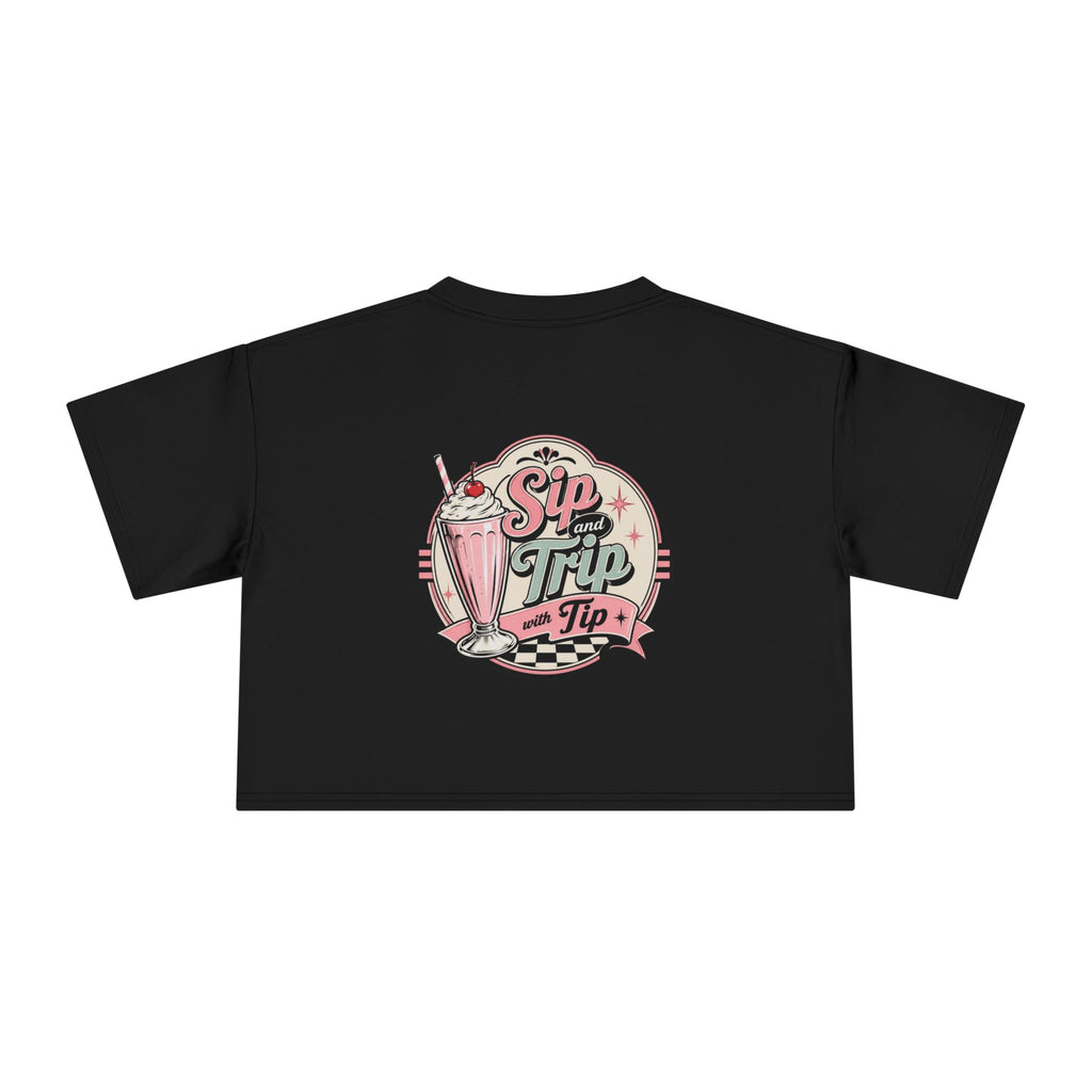 Sip Trip Vintage Diner Women's Crop Tee