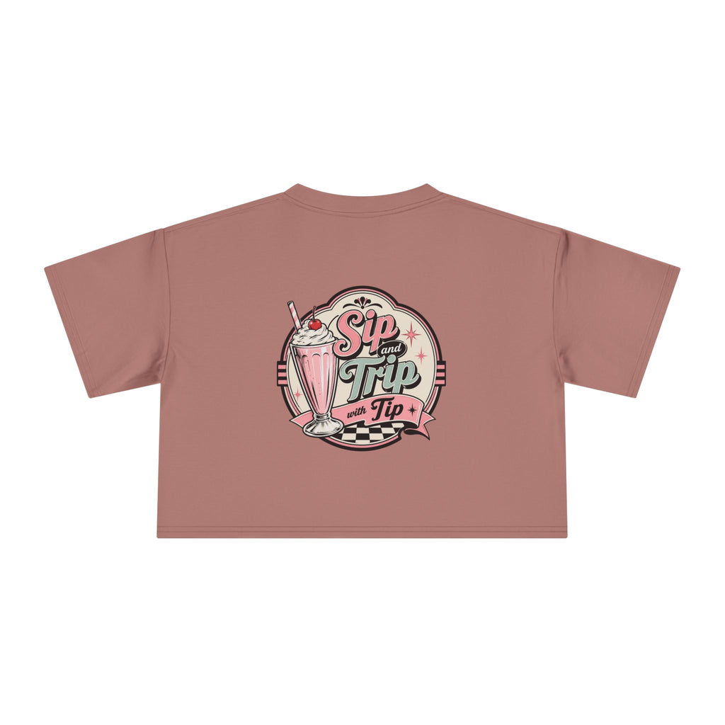 Sip Trip Vintage Diner Women's Crop Tee