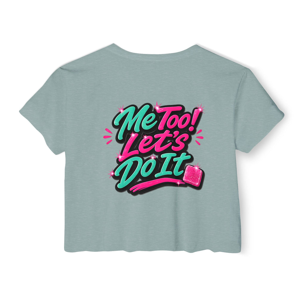 Crop Top — "Me Too! Let's Do It" Pink