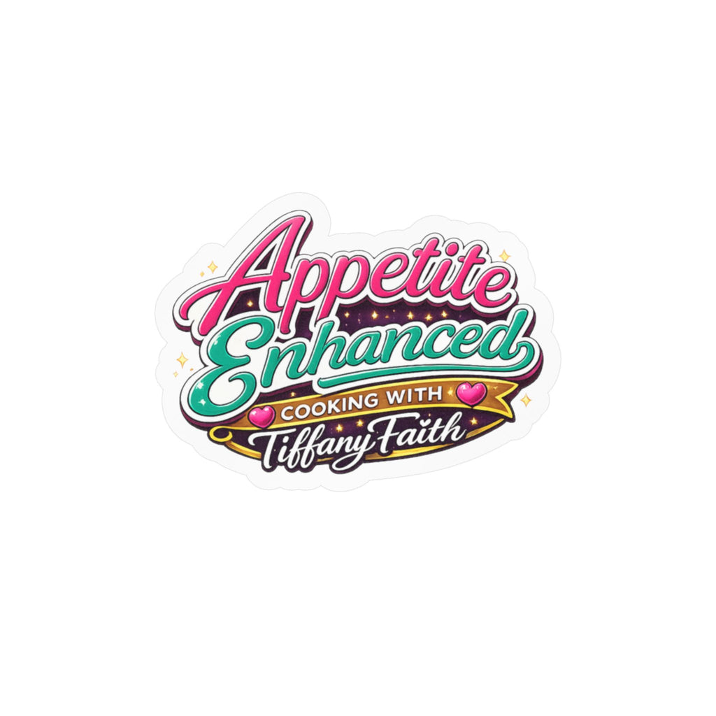 Appetite Enhanced Cooking with Tiffany Faith Kiss-Cut Vinyl Decal