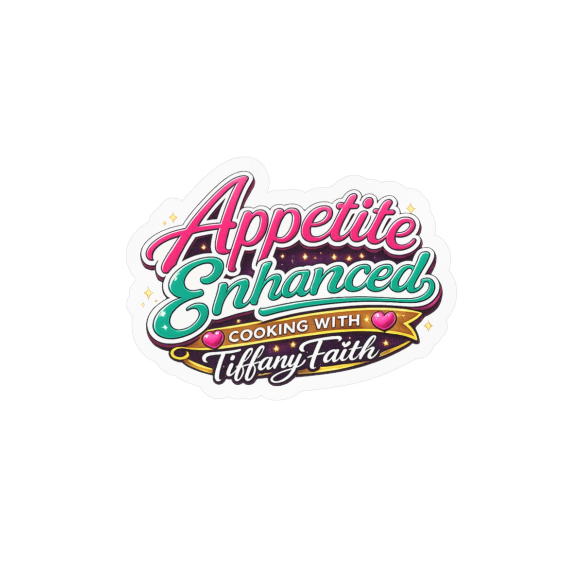 Appetite Enhanced Cooking with Tiffany Faith Kiss-Cut Vinyl Decal