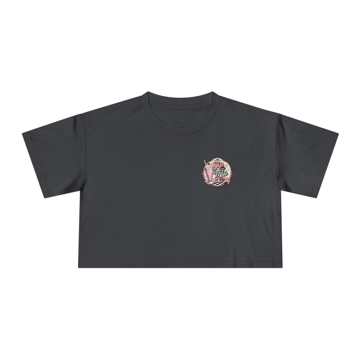 Sip Trip Vintage Diner Women's Crop Tee