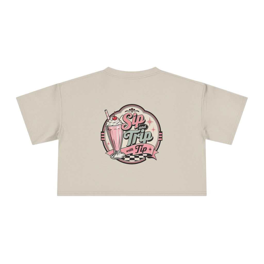 Sip Trip Vintage Diner Women's Crop Tee