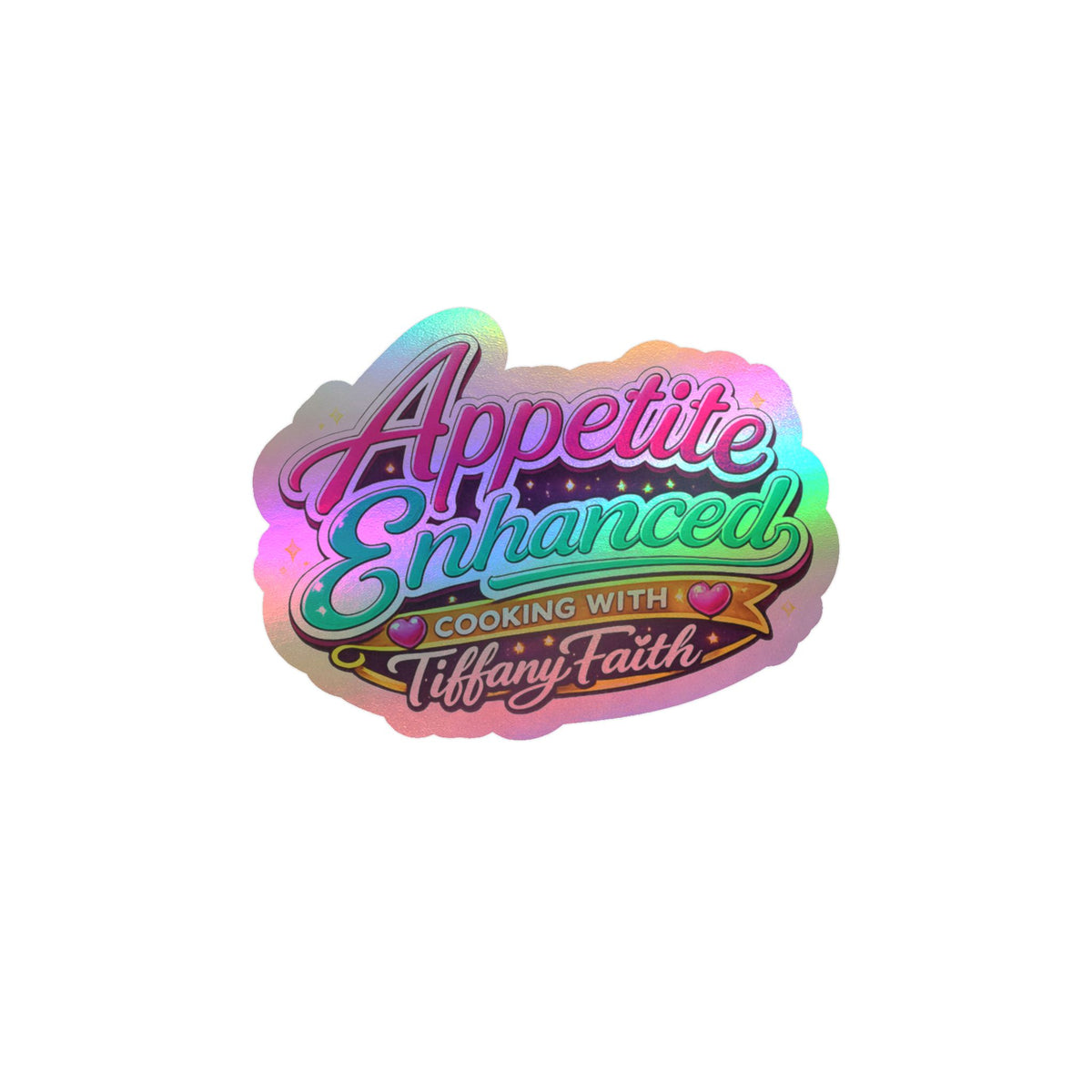 Appetite Enhanced Cooking with Tiffany Faith Kiss-Cut Vinyl Decal