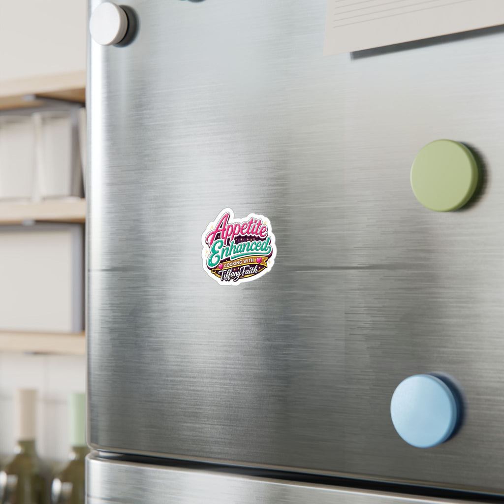 Appetite Enhanced Cooking with Tiffany Faith Kiss-Cut Vinyl Decal
