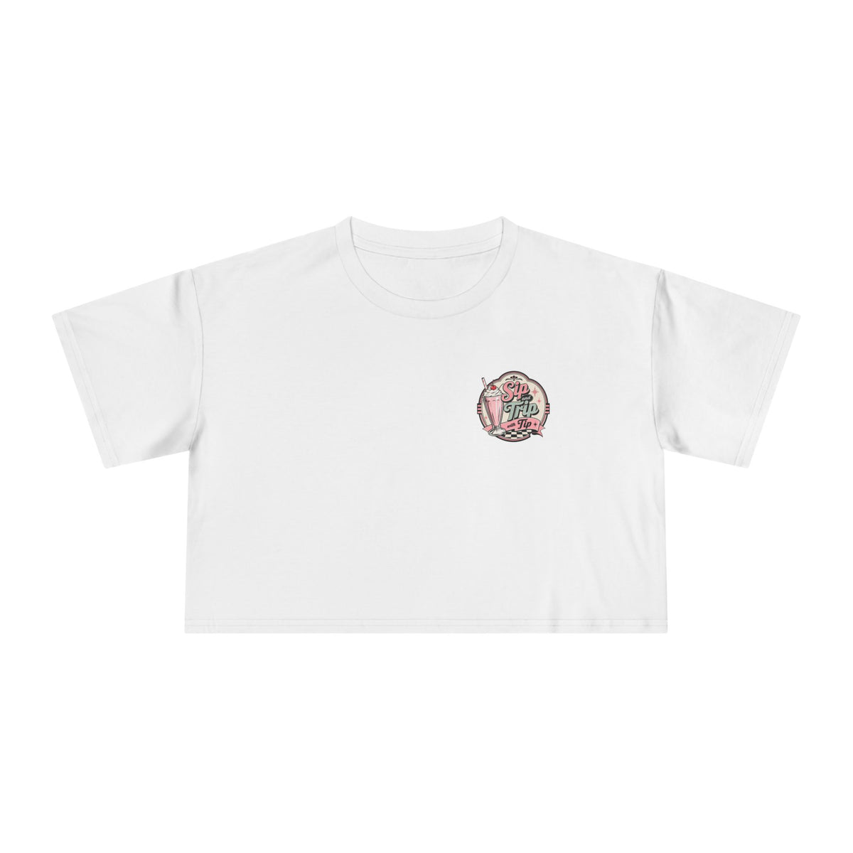 Sip Trip Vintage Diner Women's Crop Tee