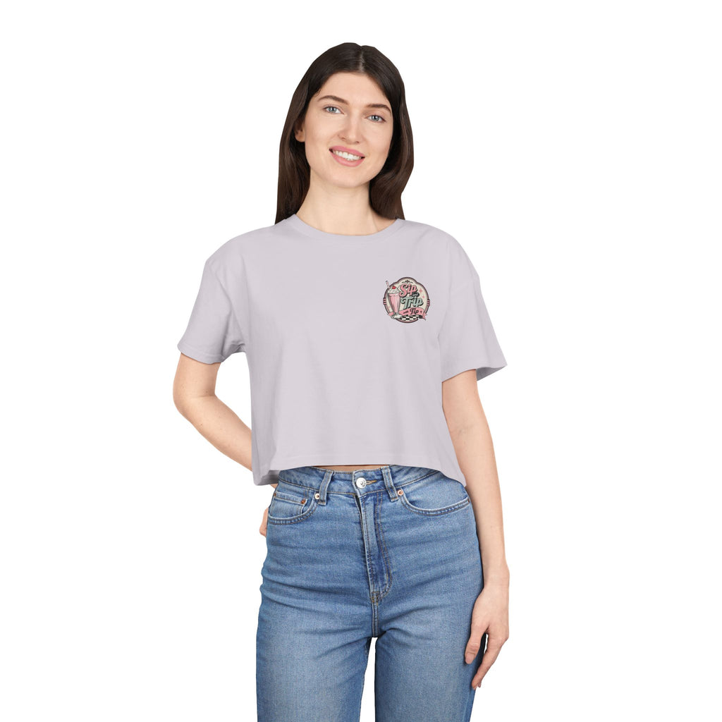 Sip Trip Vintage Diner Women's Crop Tee