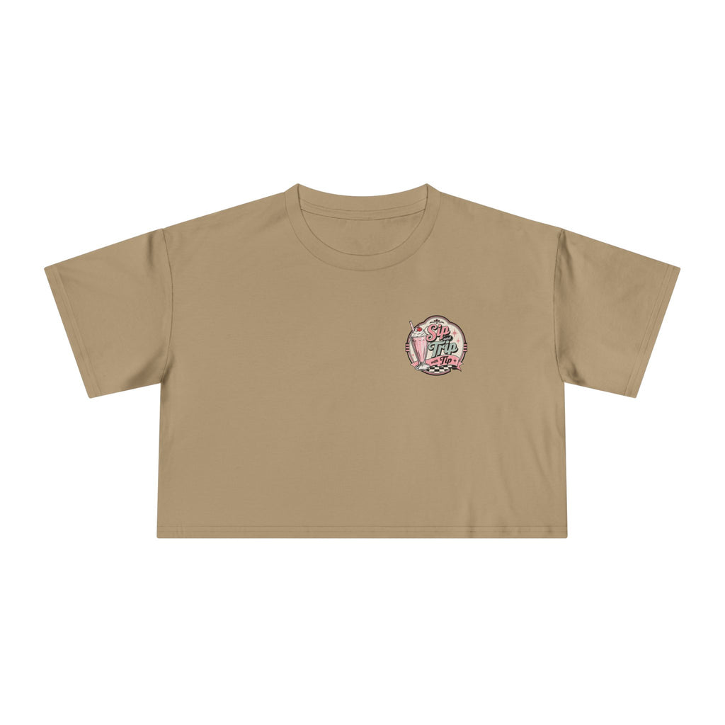 Sip Trip Vintage Diner Women's Crop Tee