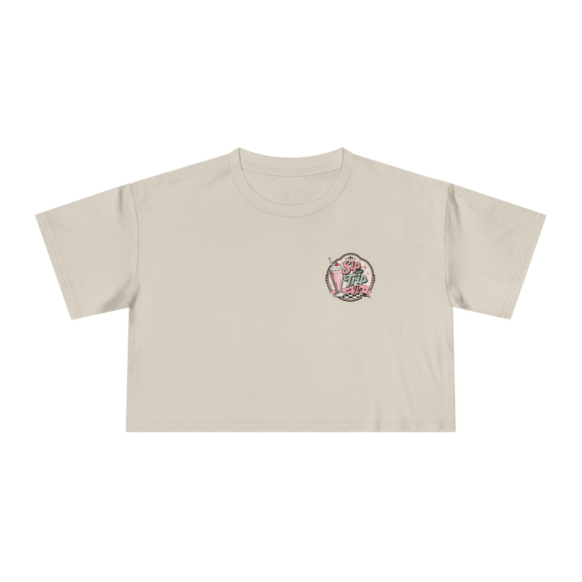 Sip Trip Vintage Diner Women's Crop Tee