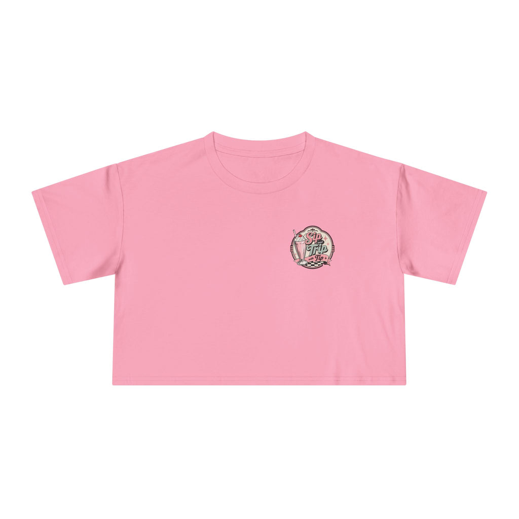 Sip Trip Vintage Diner Women's Crop Tee